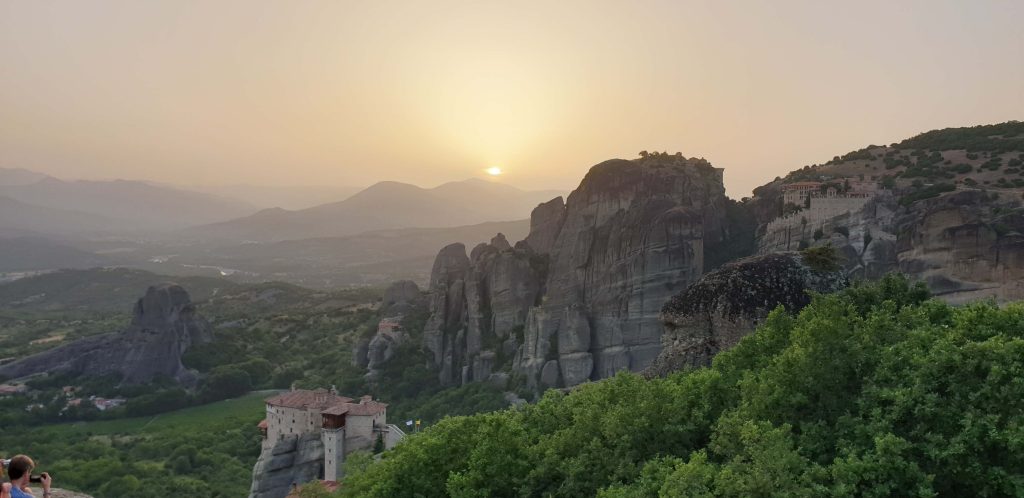 Meteora solnedgang