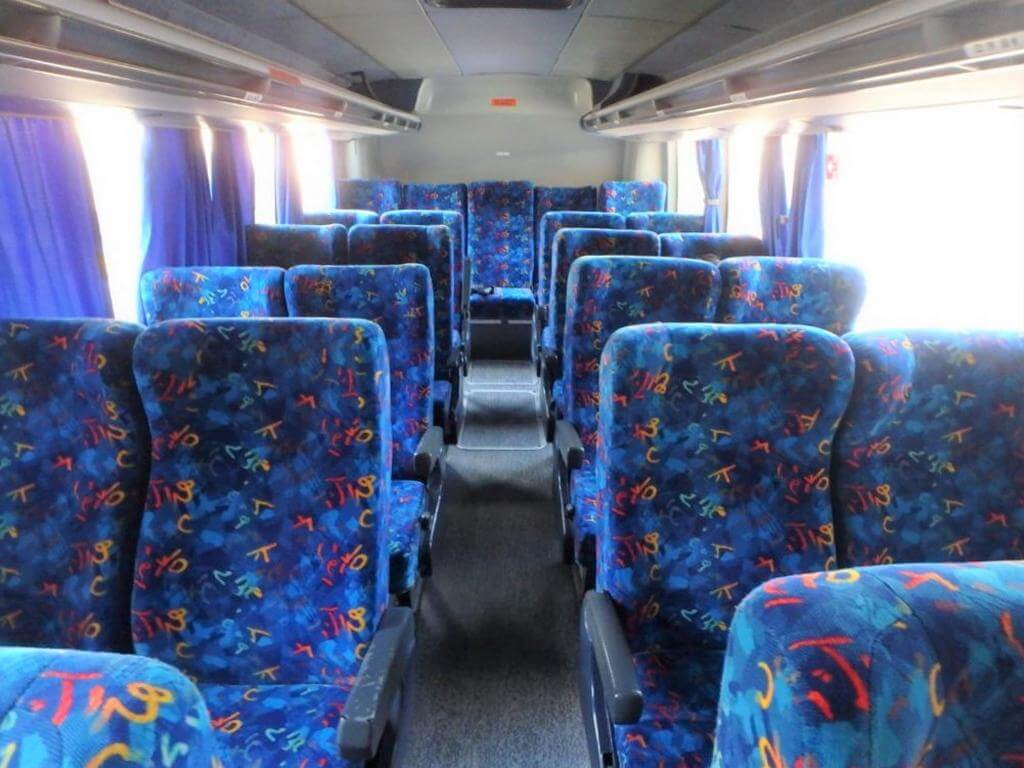 Sæder i ADO bus Mexico