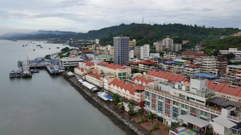 Udsigt over Sandakan