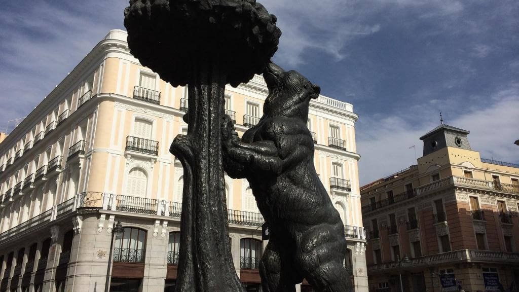 Puerta del sol pladsen i Madrid