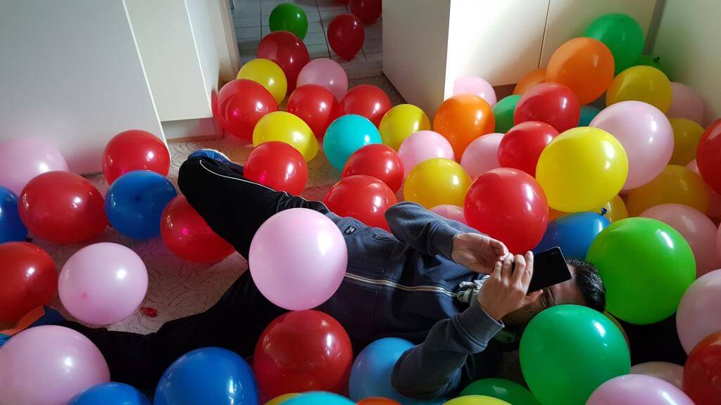 Balloner i soveværelset