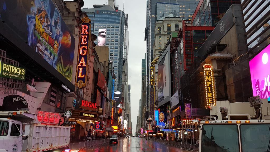 Times Square spærret af til nytår i New York
