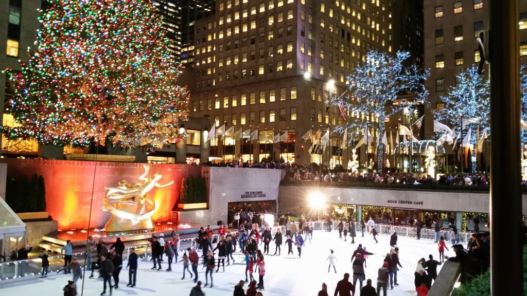 skøjtebane ved Rockefeller Center New York