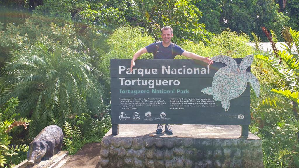 Indgang til Tortuguero Nationalpark