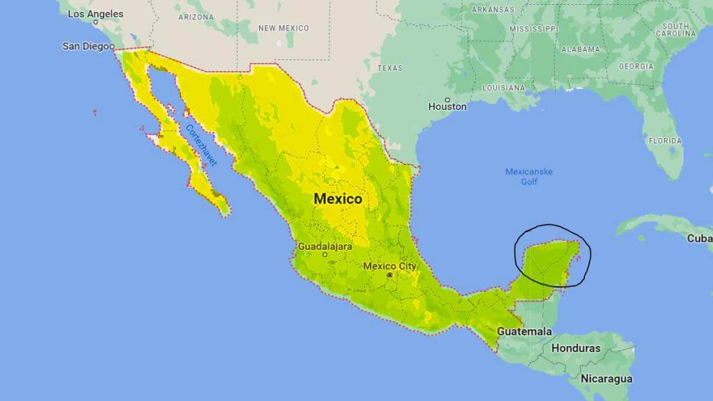 Hvor ligger Mexico