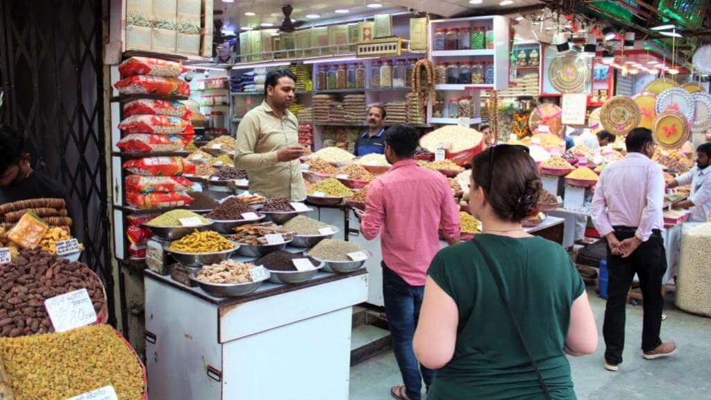 Krydderi marked i indiens hovedstad