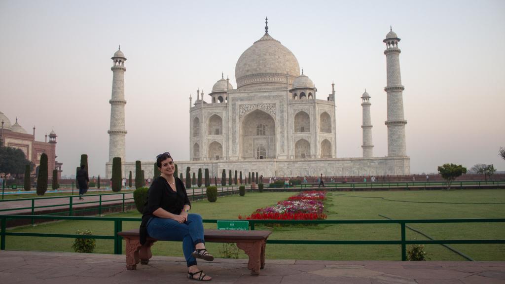 Rejsekompasset i Indien -Taj Mahal i morgensol