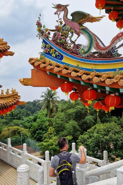 Detaljer ved Thean Hou Templet i Kuala Lumpur